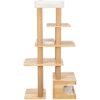 Krabpaal Thiago Hout Naturel / Wit 86X40X147 Cm