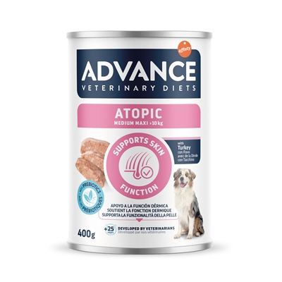 Veterinary Diet Dog Atopic Gevoelige Huid Medium / Maxi 6X400 Gr