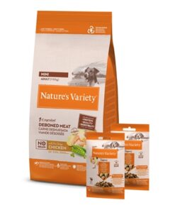 Variety Adult Mini Chicken Graanvrij + 2 Freeze Dried Toppers 1,5 Kg + 2X120 Gr