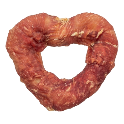 Denta Fun Heart Met Eendenborst 8 Cm 40 Gr 50 St