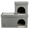 Kattenmand / Kattenhuis Kimy Soft 2 Verdiepingen Lichtgrijs 76X37X72  Cm