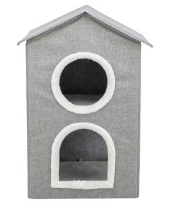 Kattenmand / Kattenhuis Nora Soft 2 Verdriepingen Lichtgrijs 47X47X67 Cm