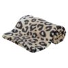 Hondendeken Leo Soft Pluche Creme / Panterprint 70X50 Cm