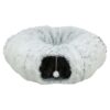 Harvey Pluche Speeltunnel / Donut Wit / Grijs 160X25 Cm