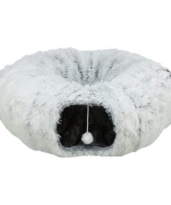 Harvey Pluche Speeltunnel / Donut Wit / Grijs 160X25 Cm
