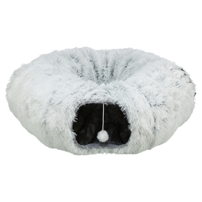 Harvey Pluche Speeltunnel / Donut Wit / Grijs 160X25 Cm