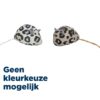 Pluche Muis Panterprint Met Kattenkruid / Catnip Assorti 5 Cm 2 St