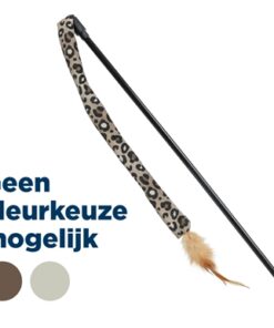 Kattenhengel Staart Panterprint Pluche Met Kattenkruid / Catnip 51 Cm