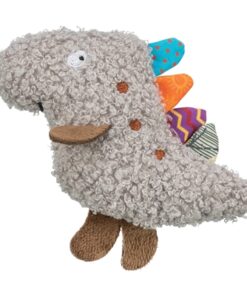 Dino Pluche Met Kattenkruid / Catnip Grijs 12 Cm