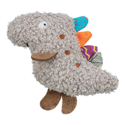Dino Pluche Met Kattenkruid / Catnip Grijs 12 Cm