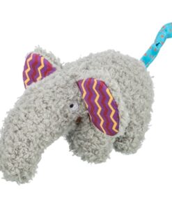 Olifant Pluche Met Kattenkruid / Catnip Grijs 15 Cm