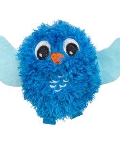 Uil Pluche Met Kattenkruid / Catnip Blauw 9 Cm