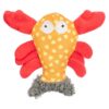 Kreeft Stof / Pluche Met Kattenkruid / Catnip Oranje 9 Cm