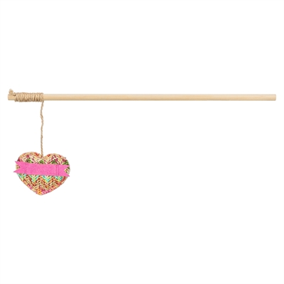 Kattenhengel Hart Hout / Pluche Met Kattenkruid / Catnip 40 Cm