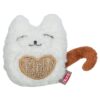 Kat Stof / Pluche Met Kattenkruid / Catnip Wit / Beige 8 Cm