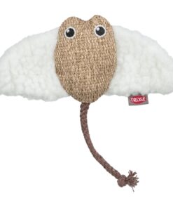 Rog Stof / Pluche Met Kattenkruid / Catnip Wit / Beige 15 Cm