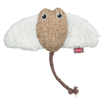 Rog Stof / Pluche Met Kattenkruid / Catnip Wit / Beige 15 Cm
