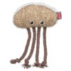 Kwal Stof / Pluche Met Kattenkruid / Catnip Beige / Wit 14 Cm