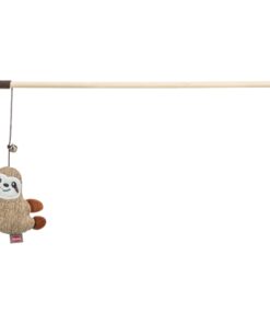 Kattenhengel Luiaard Hout / Pluche Met Kattenkruid / Catnip 38 Cm