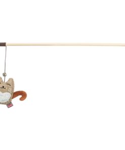 Kattenhengel Kat Hout / Pluche Met Kattenkruid / Catnip 38 Cm