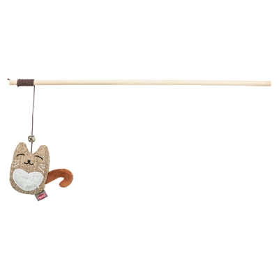 Kattenhengel Kat Hout / Pluche Met Kattenkruid / Catnip 38 Cm