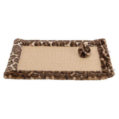 Krabmat Leo Panterprint Bruin 55X35 Cm