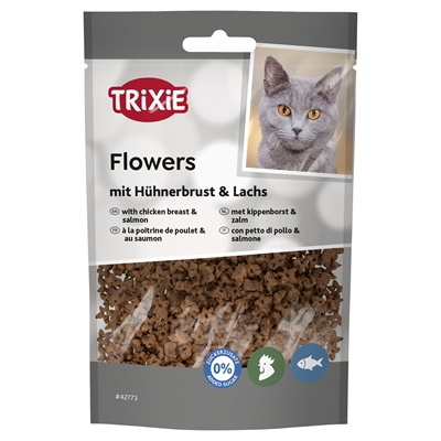Flowers Met Kippenborst En Zalm 50 Gr
