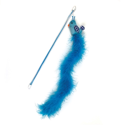 Pet Tabby Patch Kattenhengel Vogel Blauw 40X7,5 Cm