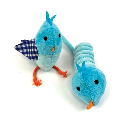 Pet Tabby Patch Vogel Blauw 11 Cm En 9 Cm