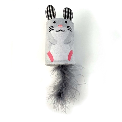 Pet Tabby Patch Muis Ratel En Roller Grijs 18X7X7 Cm