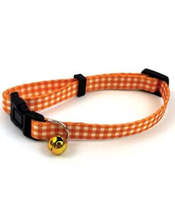 Pet Tabby Patch Halsband Kat Ruit Oranje 18-30X1 Cm