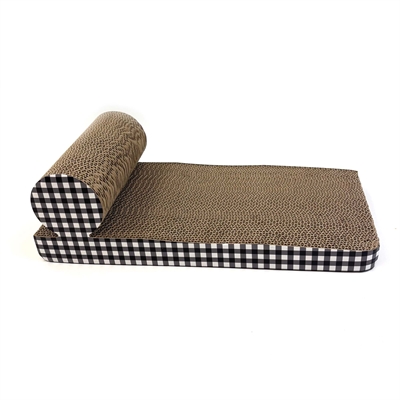 Pet Tabby Patch Krabmat Chaise Lounge Karton 46X22X14 Cm