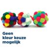 Pet Tabby Patch Pom Pom Bal Assorti 4,5X4,5X4,5 Cm