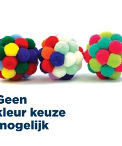 Pet Tabby Patch Pom Pom Bal Assorti 4,5X4,5X4,5 Cm