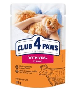 4 Paws Premium Adult Pouch Kalf In Saus 24X85 Gr