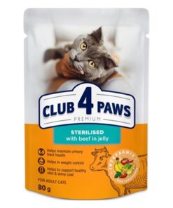 4 Paws Premium Adult Sterilised Pouch Rund In Gelei 24X80 Gr