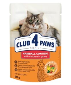 4 Paws Premium Adult Hairball Control Pouch Kip In Saus 24X80 Gr