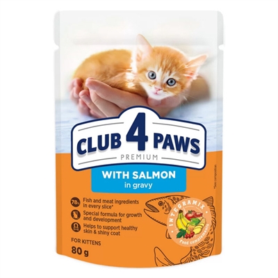 4 Paws Premium Kitten Pouch Zalm In Saus 24X80 Gr