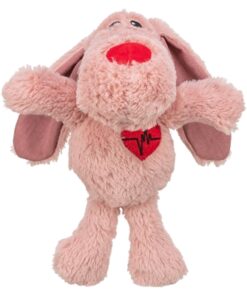Hond Hart Pluche Roze 28 Cm