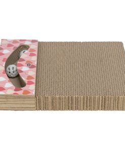 Krabplank Hartjes Met Ballen Rechthoekig Karton Zalm 38X30X5 Cm