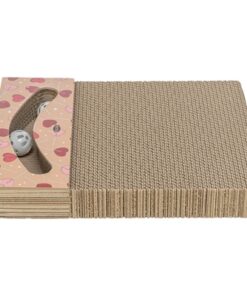 Krabplank Hartjes Met Ballen Rechthoekig Karton Abrikoos 38X30X5 Cm