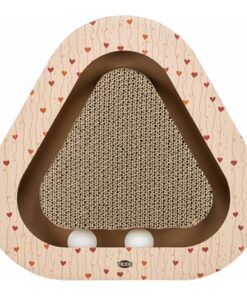 Krabplank Hartjes Met Ballen Driehoekig Karton Abrikoos 36X36X5 Cm