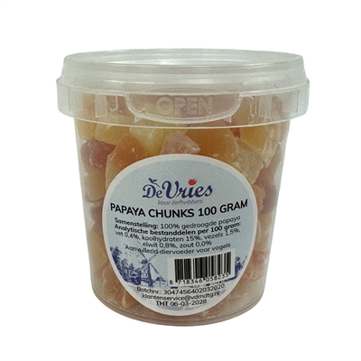 Vries Papaya Chunks 155 Ml Ca. 100 Gr