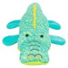 Krokodil Stof Aqua / Groen 33X13,5X7,5 Cm