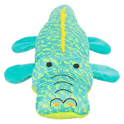 Krokodil Stof Aqua / Groen 33X13,5X7,5 Cm
