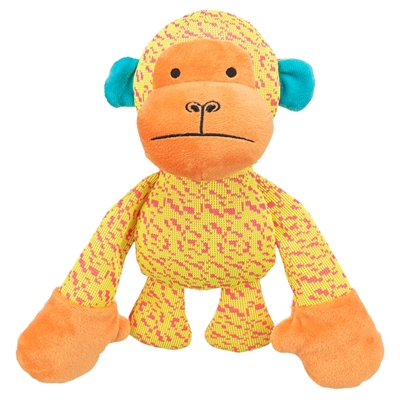 Aap Stof Geel / Oranje 27X26X10,5 Cm