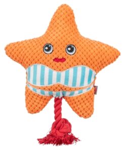 Zeester Met Flostouw Oranje 22X18X7,5 Cm