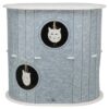 Speelbox Mara Ovaal Vilt Zand / Grijs 66X46X62 Cm