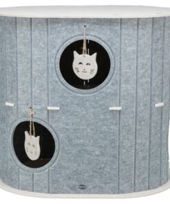 Speelbox Mara Ovaal Vilt Zand / Grijs 66X46X62 Cm