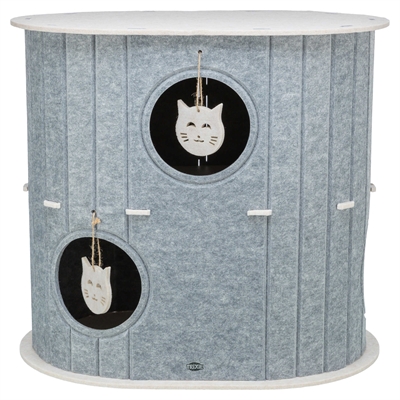 Speelbox Mara Ovaal Vilt Zand / Grijs 66X46X62 Cm